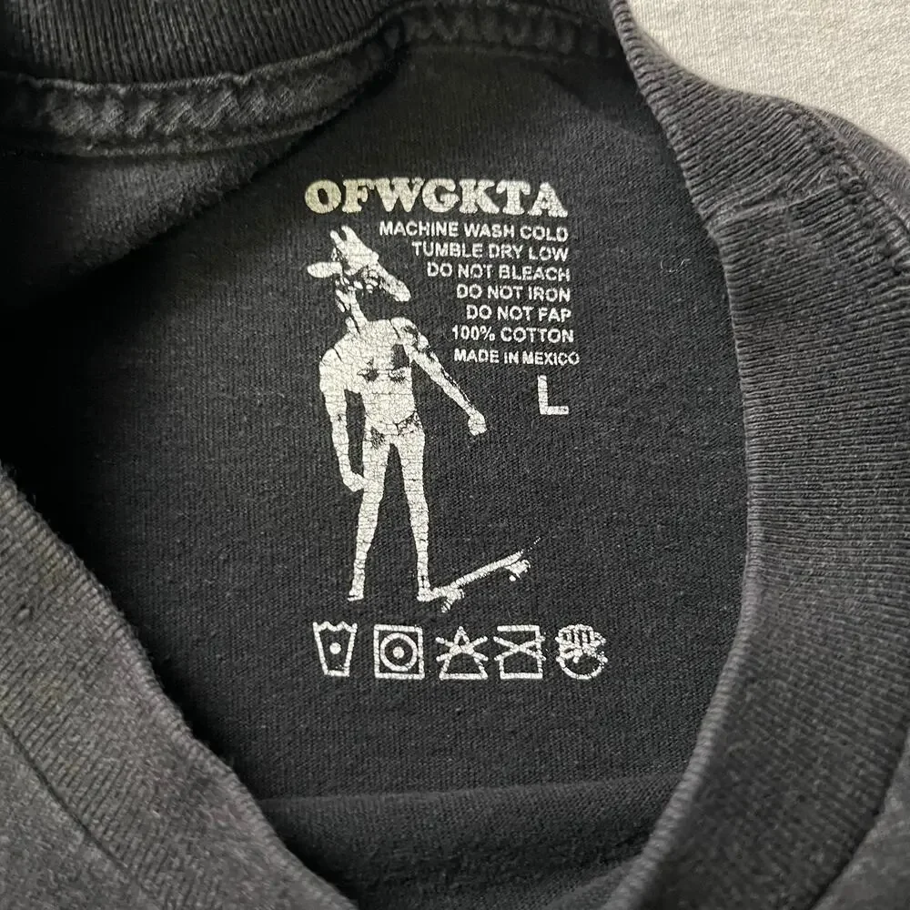 OFWGKTA Tyler the Creator Odd Future Feel Good Tee L Faded Black Y2K Streetwear